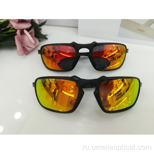 Овальные солнцезащитные очки с оправой для мужчин оптом